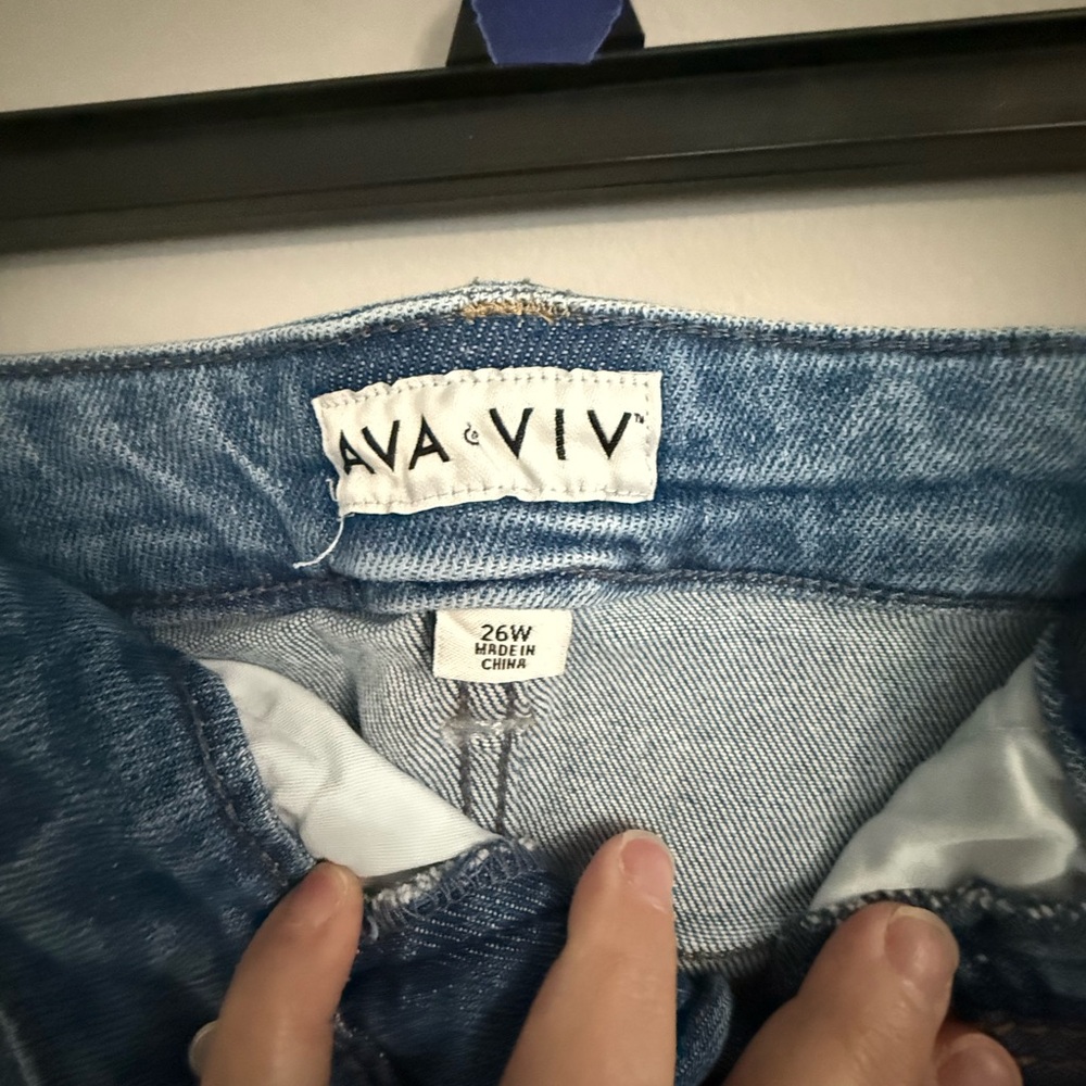 Ava & Viv Light Blue Jean Shorts - Picture 2 of 2
